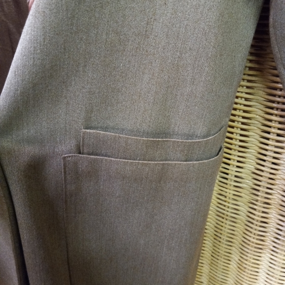 DOLCI Mondo Fine Wool Blazer Jacket Double Breast 1-Button Sand/Stone Brown L/44 - Picture 4 of 11